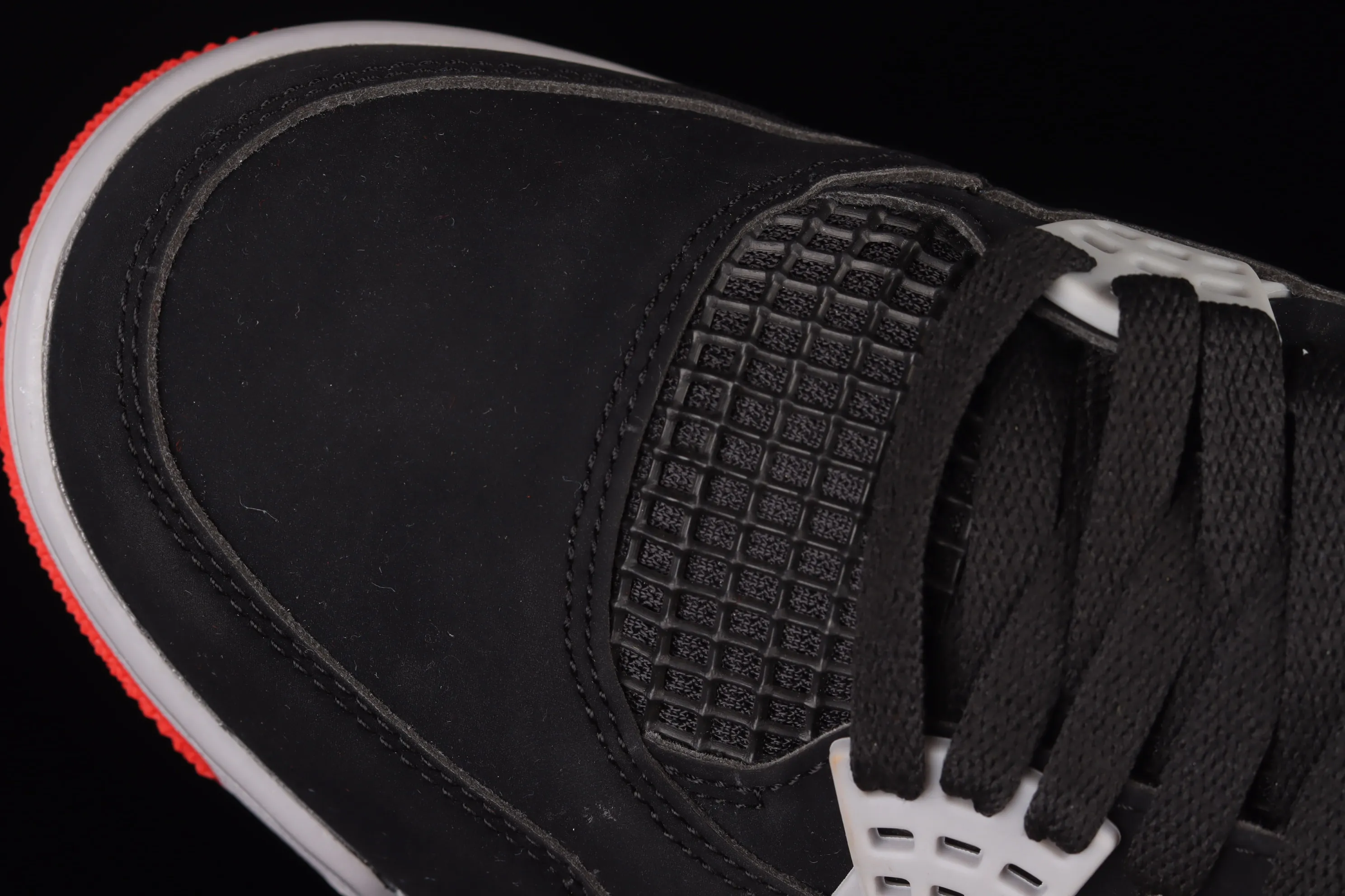 All categories Air Jordan Jordan series basketball shoes Air Jordan 4 foreign trade version Air Jordan 4 Retro "Bred" AJ4 Jordan 4 first year re-engraved new black and red first layer frosted 308497-060